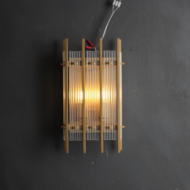 Sun Marcus Glass Rectangular Wall Sconce - GILDLAMPS