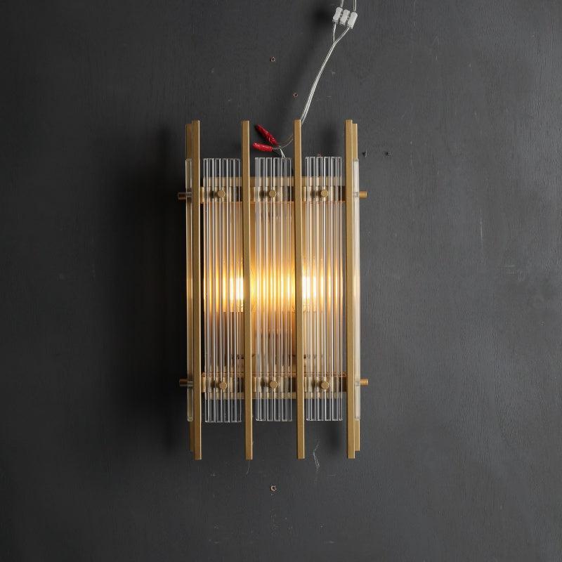 Sun Marcus Glass Rectangular Wall Sconce - GILDLAMPS
