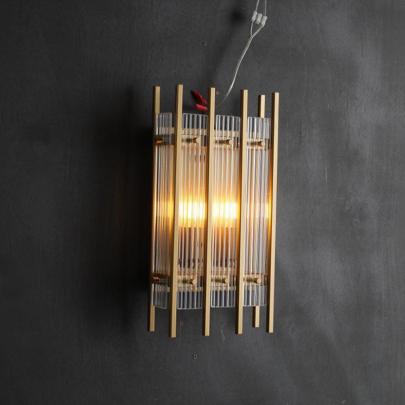 Sun Marcus Glass Rectangular Wall Sconce - GILDLAMPS