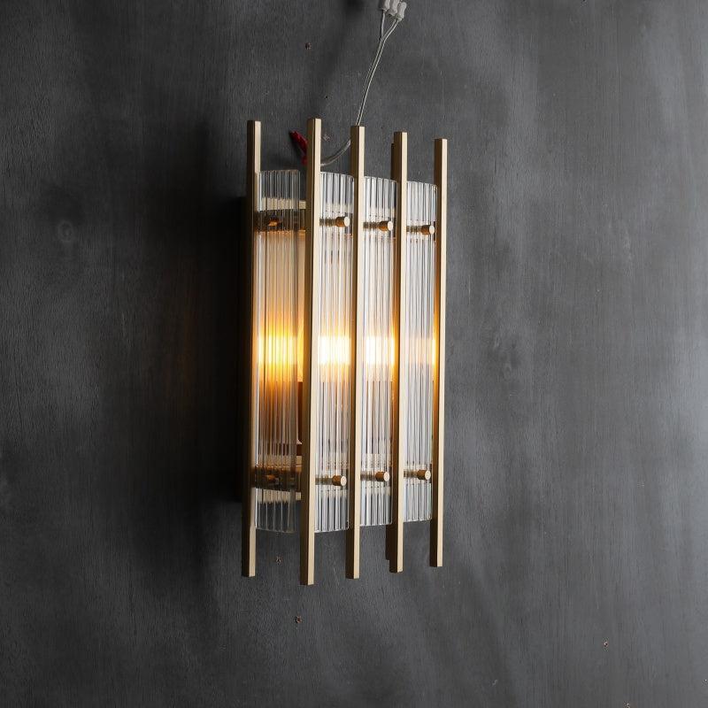 Sun Marcus Glass Rectangular Wall Sconce - GILDLAMPS