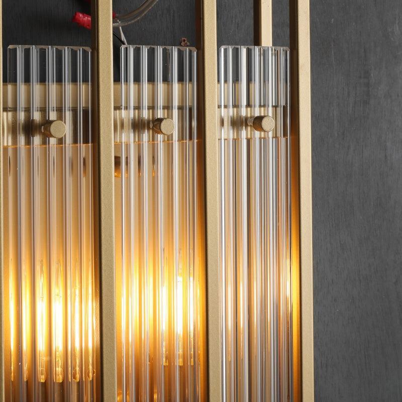 Sun Marcus Glass Rectangular Wall Sconce - GILDLAMPS