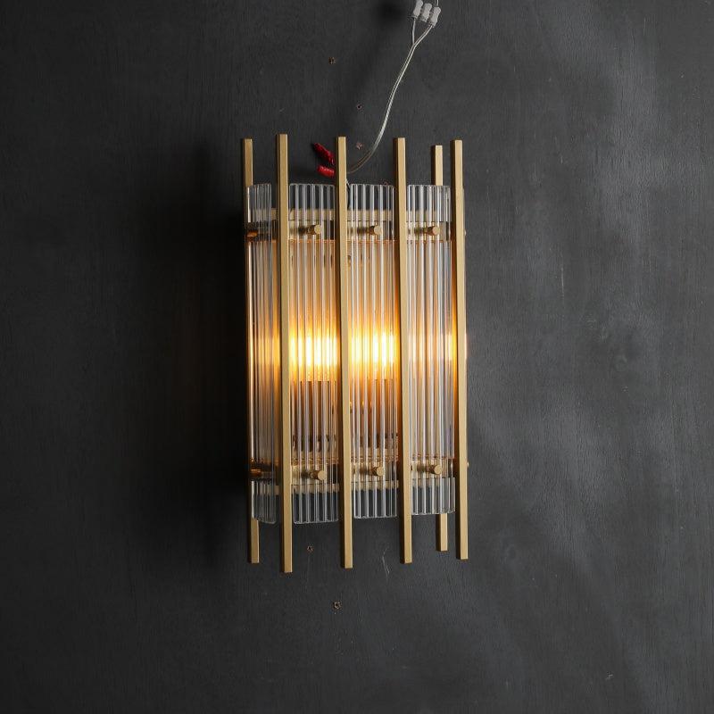 Sun Marcus Glass Rectangular Wall Sconce - GILDLAMPS