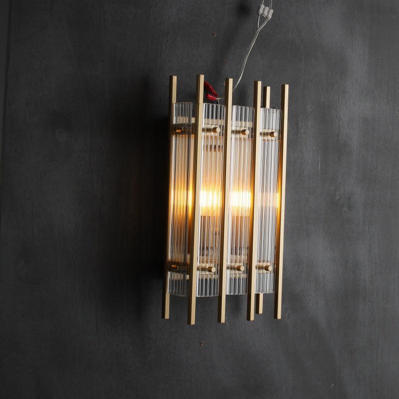 Sun Marcus Glass Rectangular Wall Sconce - GILDLAMPS