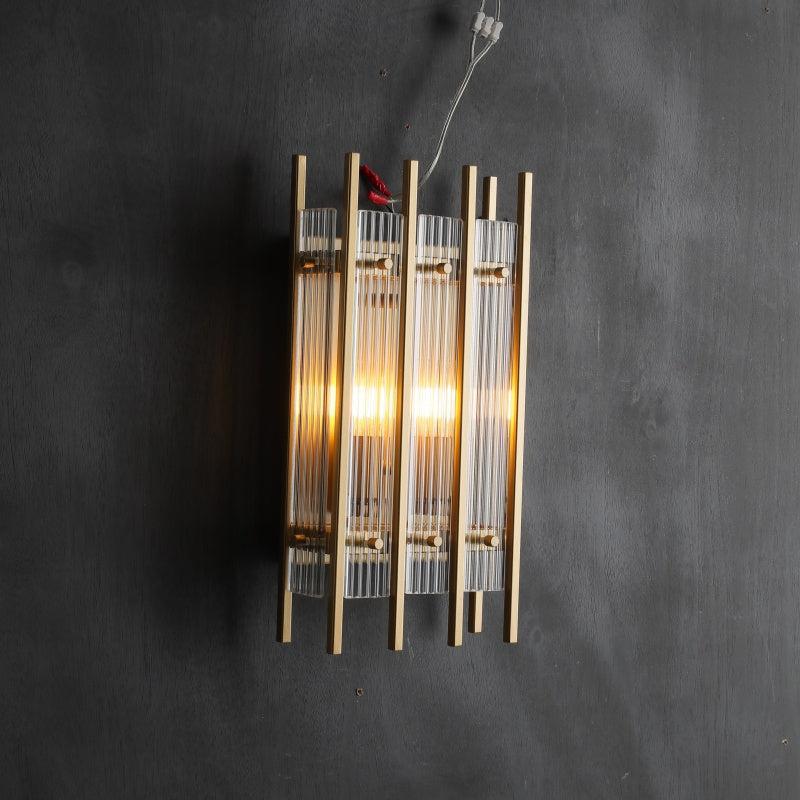 Sun Marcus Glass Rectangular Wall Sconce - GILDLAMPS