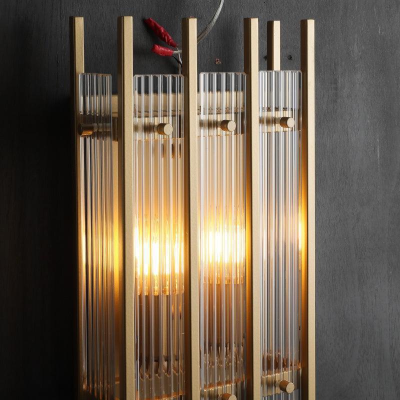 Sun Marcus Glass Rectangular Wall Sconce - GILDLAMPS