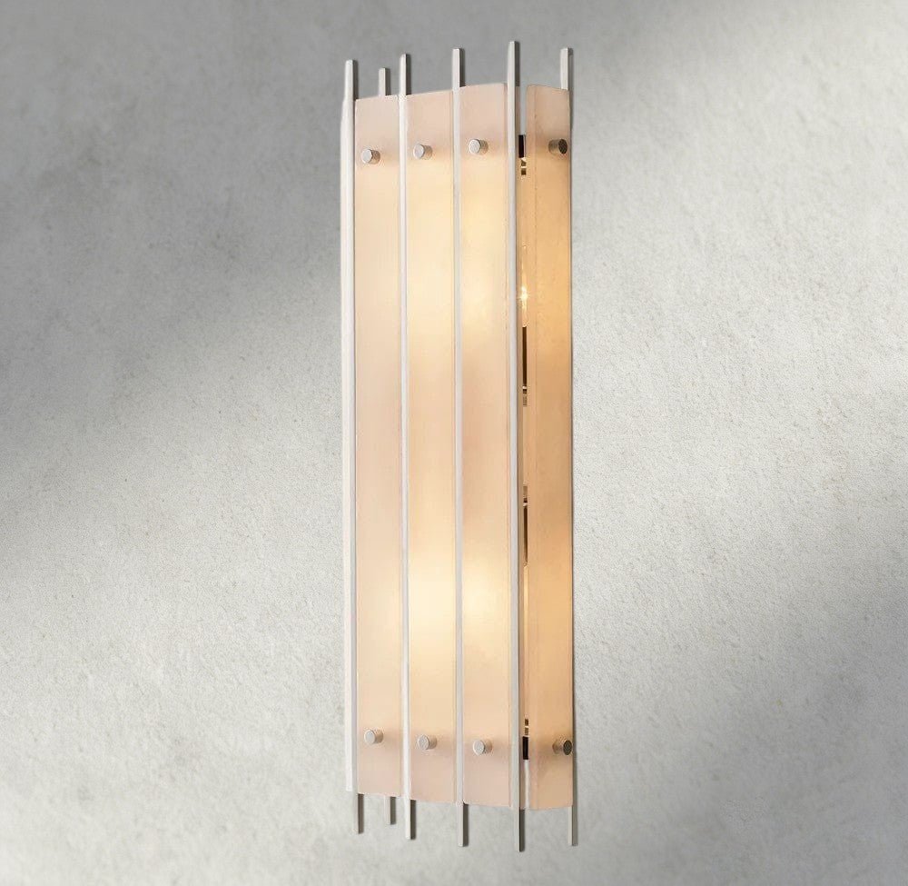 Sun Merca Alabaster Grand Rectangular Sconce - GILDLAMPS