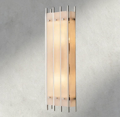 Sun Merca Alabaster Grand Rectangular Sconce - GILDLAMPS