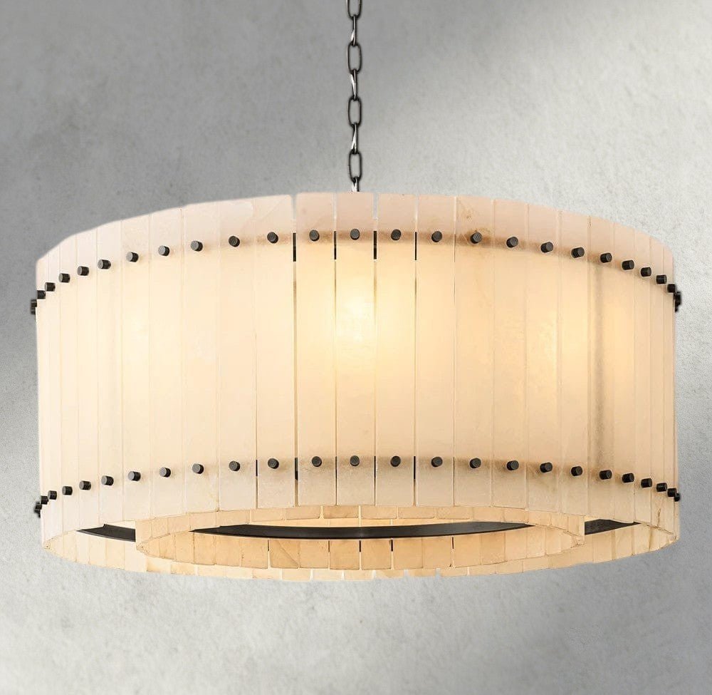 Sun Merca Alabaster Round Chandelier 22", 37", 48", 60" - GILDLAMPS