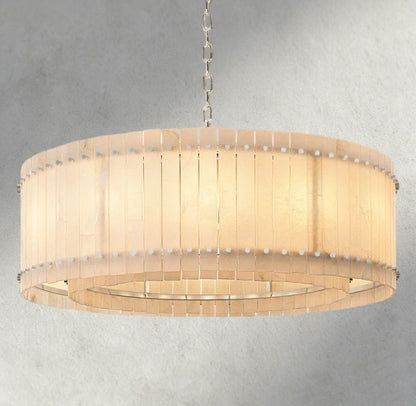 Sun Merca Alabaster Round Chandelier 22", 37", 48", 60" - GILDLAMPS