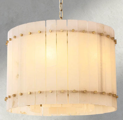 Sun Merca Alabaster Round Chandelier 22", 37", 48", 60" - GILDLAMPS
