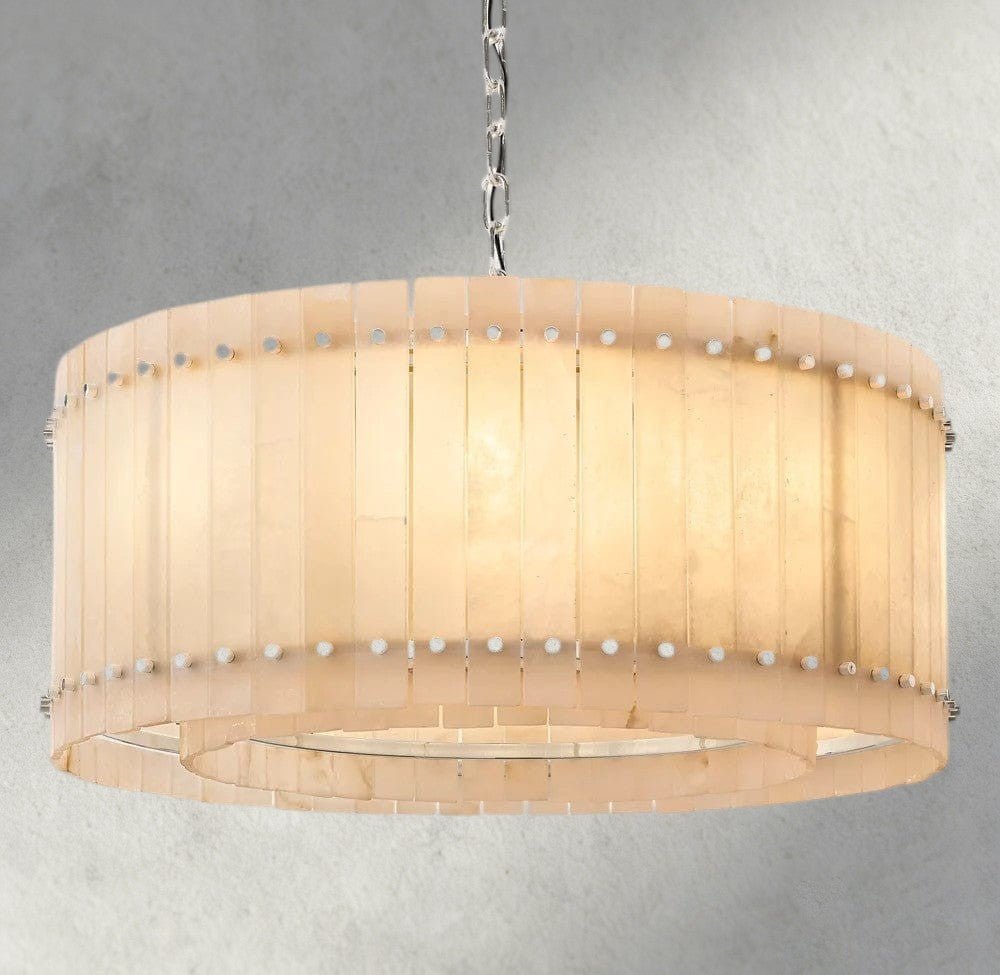 Sun Merca Alabaster Round Chandelier 22", 37", 48", 60" - GILDLAMPS