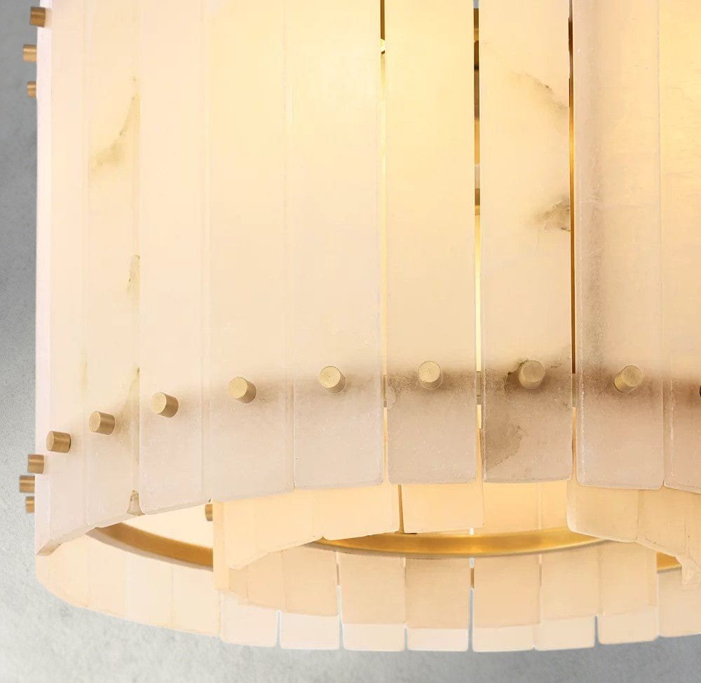 Sun Merca Alabaster Round Chandelier 22", 37", 48", 60" - GILDLAMPS