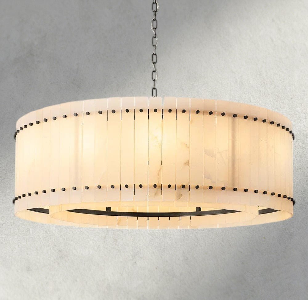 Sun Merca Alabaster Round Chandelier 22", 37", 48", 60" - GILDLAMPS