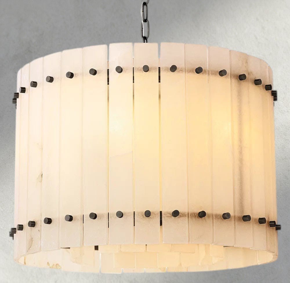Sun Merca Alabaster Round Chandelier 22", 37", 48", 60" - GILDLAMPS