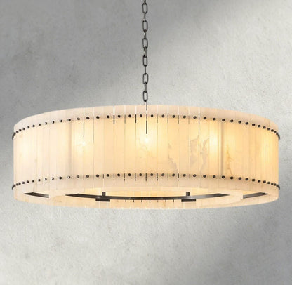 Sun Merca Alabaster Round Chandelier 22", 37", 48", 60" - GILDLAMPS