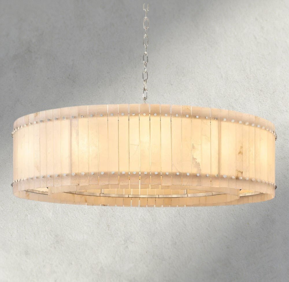 Sun Merca Alabaster Round Chandelier 22", 37", 48", 60" - GILDLAMPS