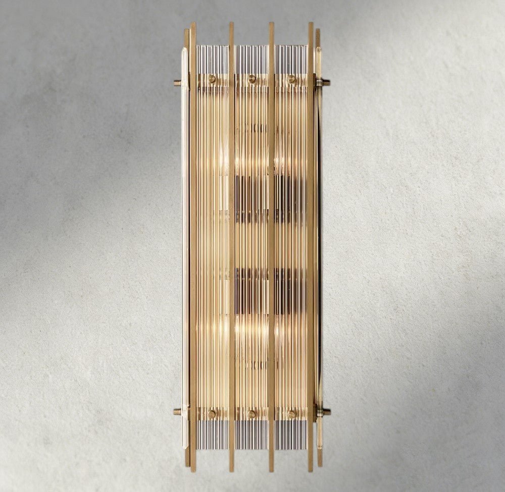 Sun Merca Grand Rectangular Sconce - GILDLAMPS