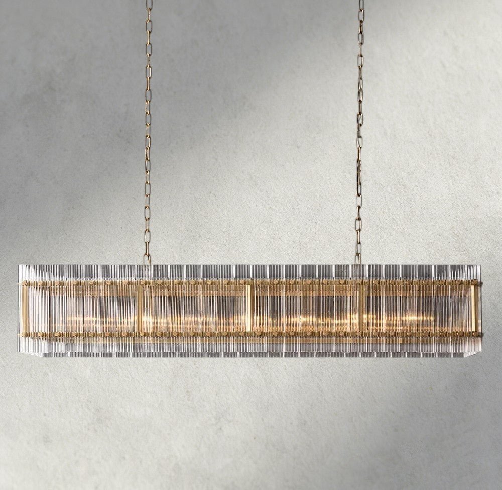 Sun Merca Rectangular Chandelier 54", 72" - GILDLAMPS