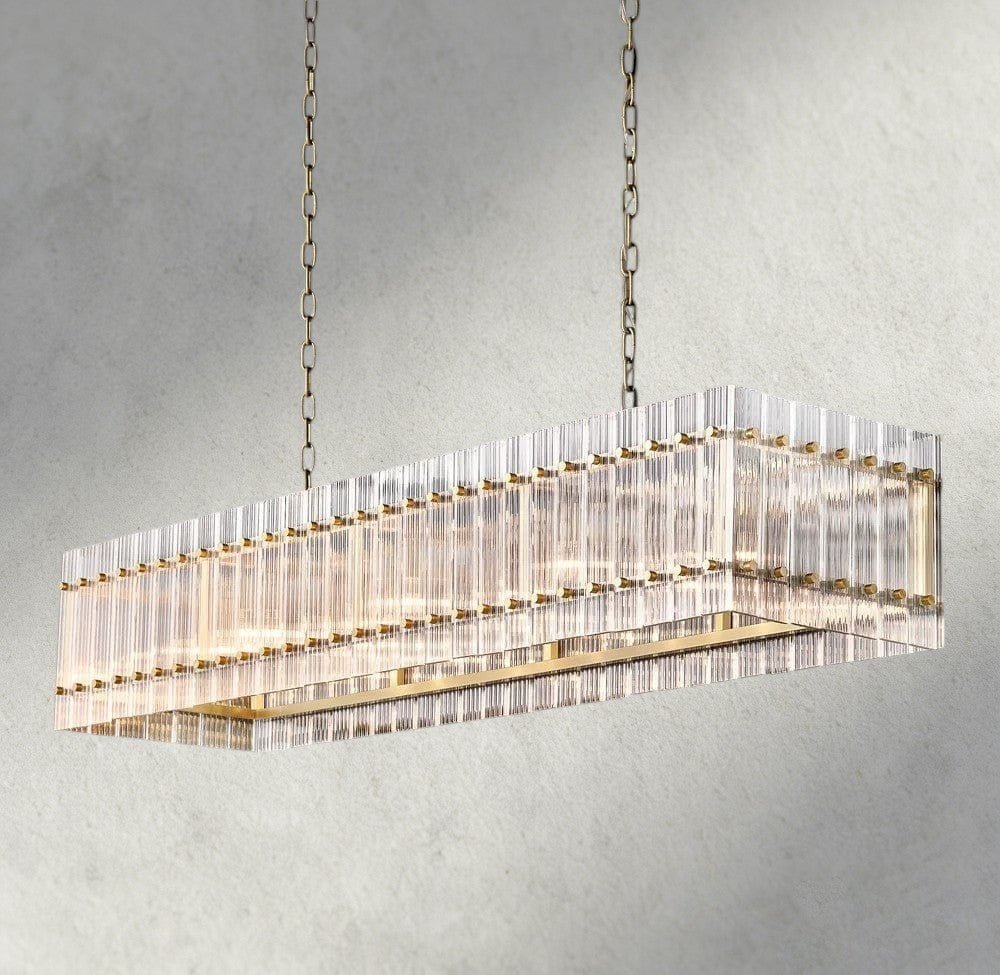 Sun Merca Rectangular Chandelier 54", 72" - GILDLAMPS