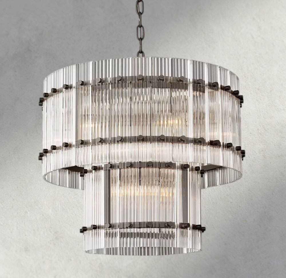Sun Merca Two - Tier Round Chandelier 22", 37", 48", 60" - GILDLAMPS