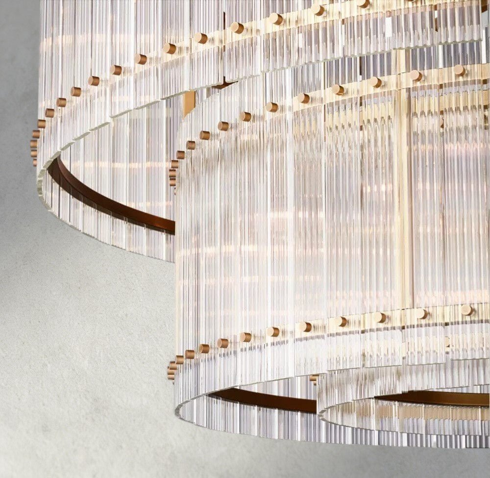 Sun Merca Two - Tier Round Chandelier 22", 37", 48", 60" - GILDLAMPS