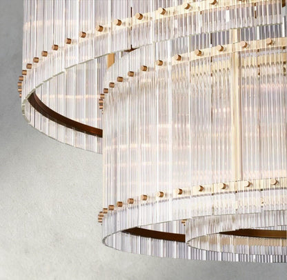 Sun Merca Two - Tier Round Chandelier 22", 37", 48", 60" - GILDLAMPS