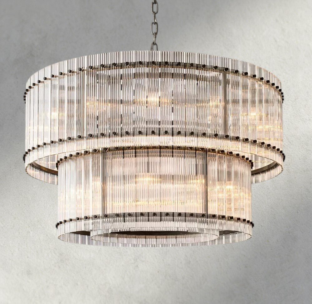 Sun Merca Two - Tier Round Chandelier 22", 37", 48", 60" - GILDLAMPS