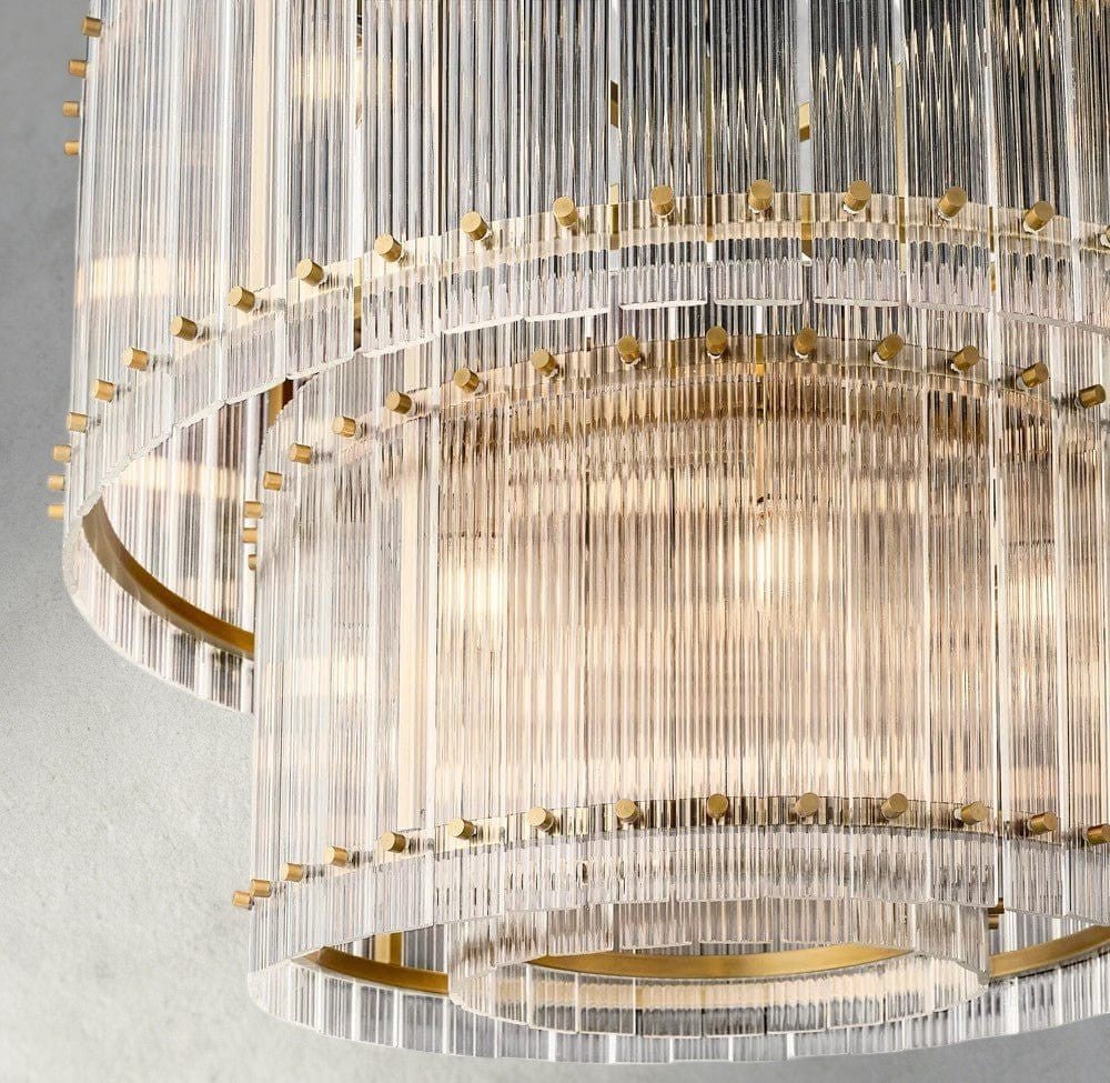 Sun Merca Two - Tier Round Chandelier 22", 37", 48", 60" - GILDLAMPS