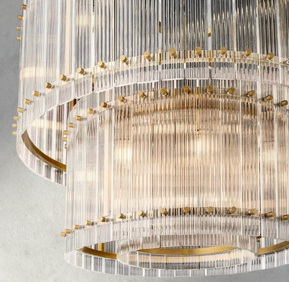 Sun Merca Two - Tier Round Chandelier 22", 37", 48", 60" - GILDLAMPS