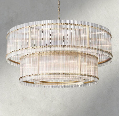 Sun Merca Two - Tier Round Chandelier 22", 37", 48", 60" - GILDLAMPS