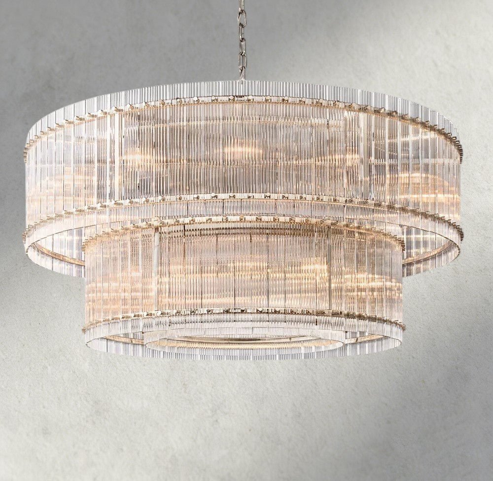 Sun Merca Two - Tier Round Chandelier 22", 37", 48", 60" - GILDLAMPS
