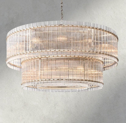 Sun Merca Two - Tier Round Chandelier 22", 37", 48", 60" - GILDLAMPS