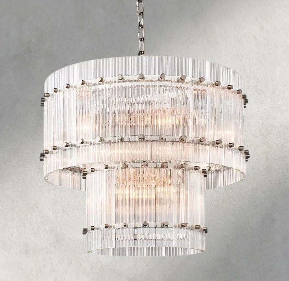 Sun Merca Two - Tier Round Chandelier 22", 37", 48", 60" - GILDLAMPS