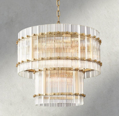 Sun Merca Two - Tier Round Chandelier 22", 37", 48", 60" - GILDLAMPS