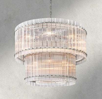 Sun Merca Two - Tier Round Chandelier 22", 37", 48", 60" - GILDLAMPS