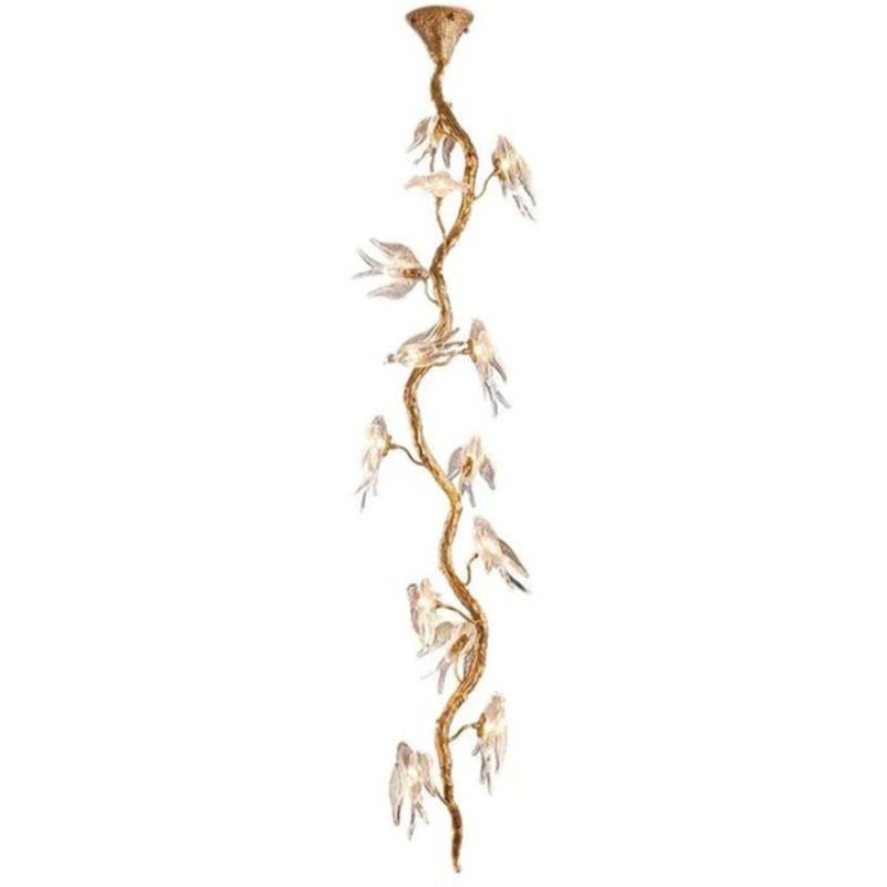 Swallow Glass Long Tree Branch Chandelier - GILDLAMPS