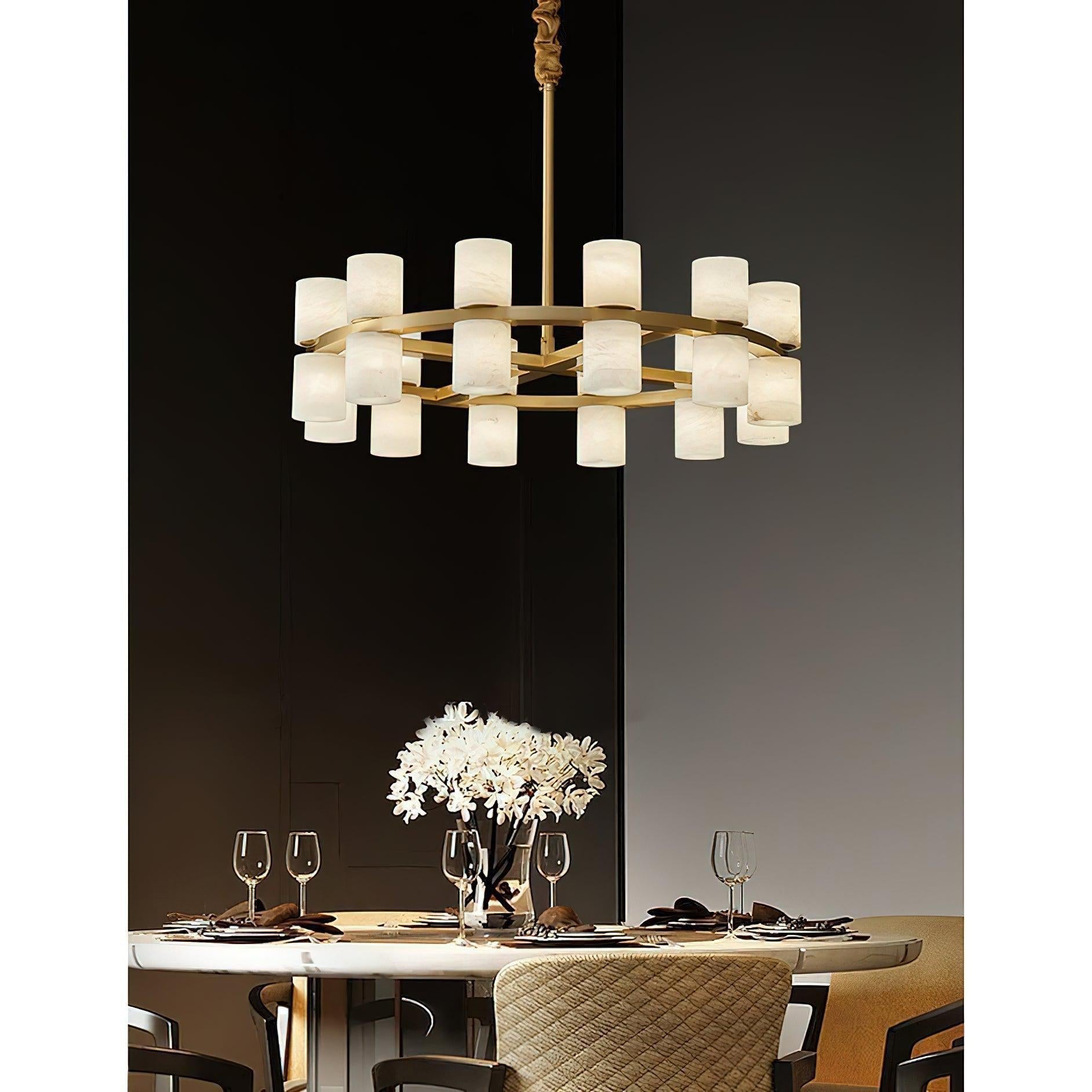 Tabitha Alabaster Chandelier - GILDLAMPS