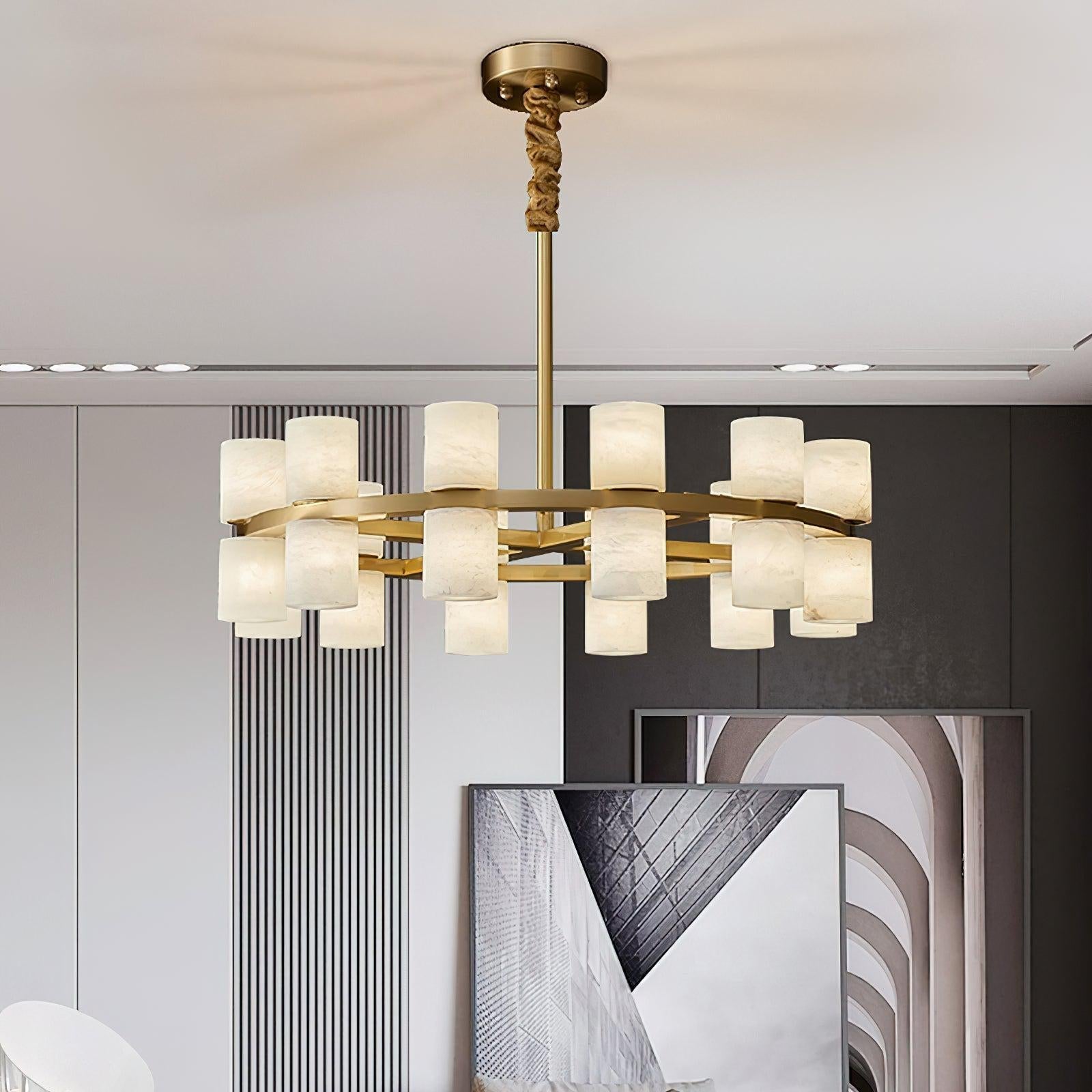 Tabitha Alabaster Chandelier - GILDLAMPS