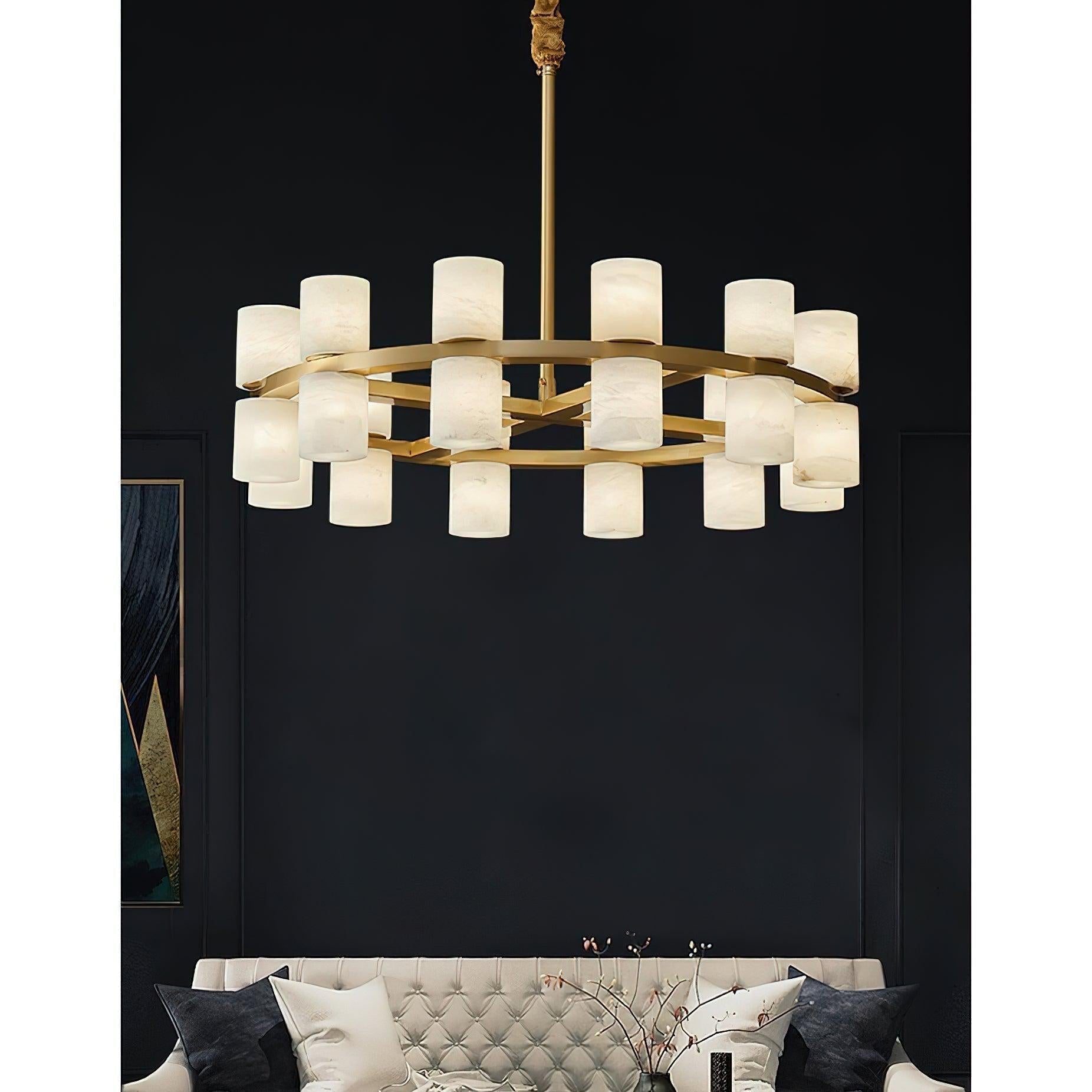 Tabitha Alabaster Chandelier - GILDLAMPS