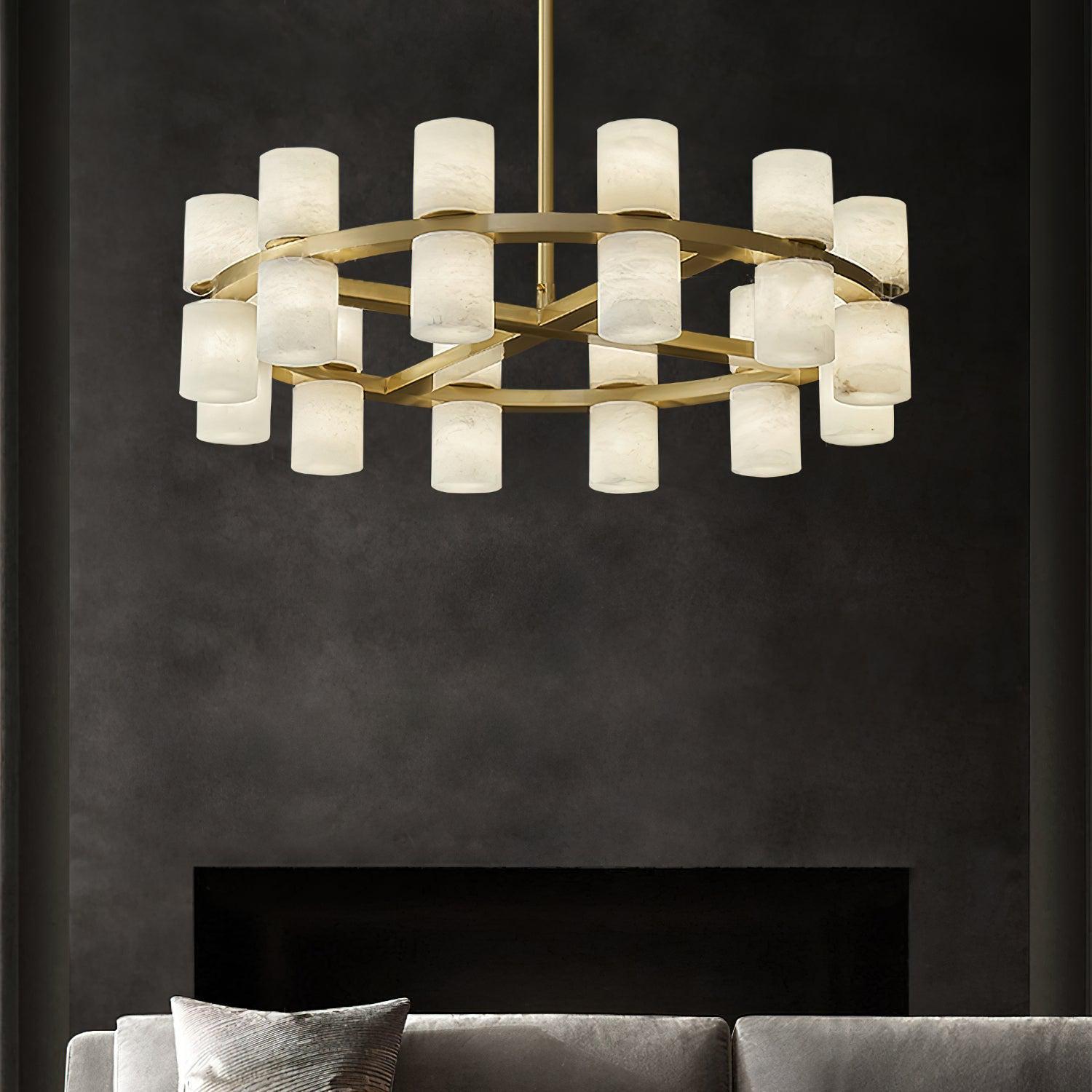 Tabitha Alabaster Chandelier - GILDLAMPS