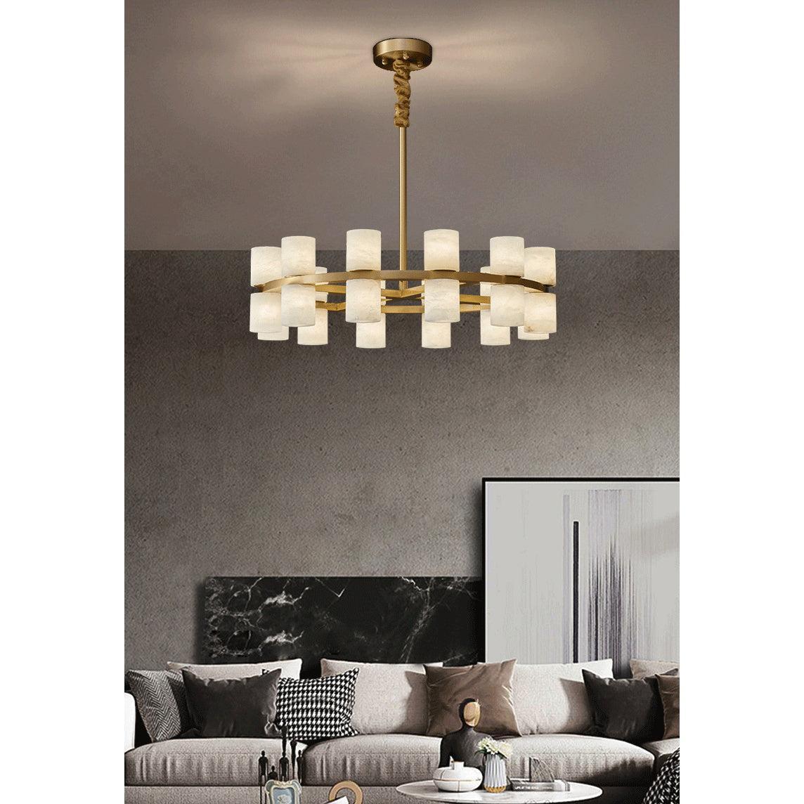 Tabitha Alabaster Chandelier - GILDLAMPS
