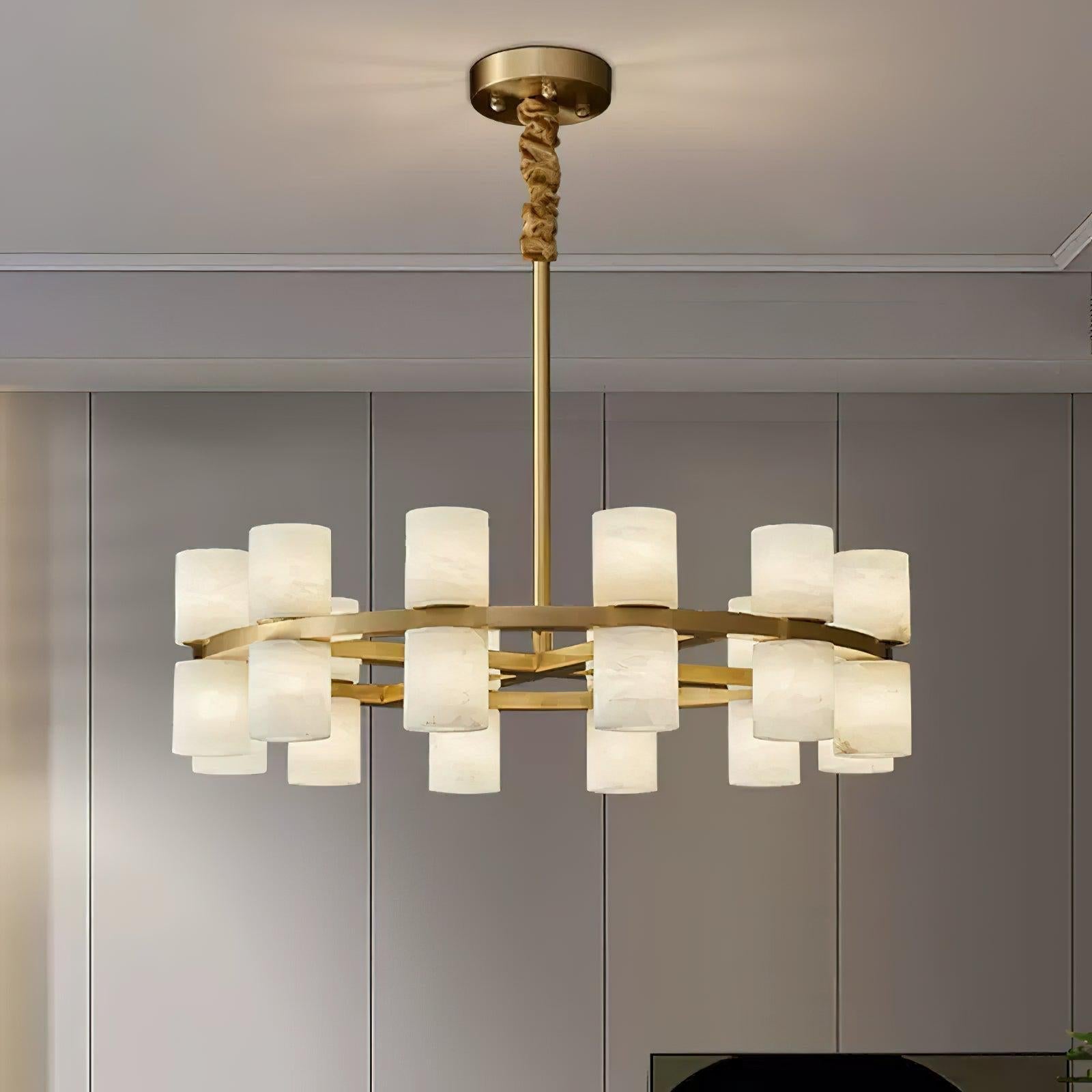 Tabitha Alabaster Chandelier - GILDLAMPS