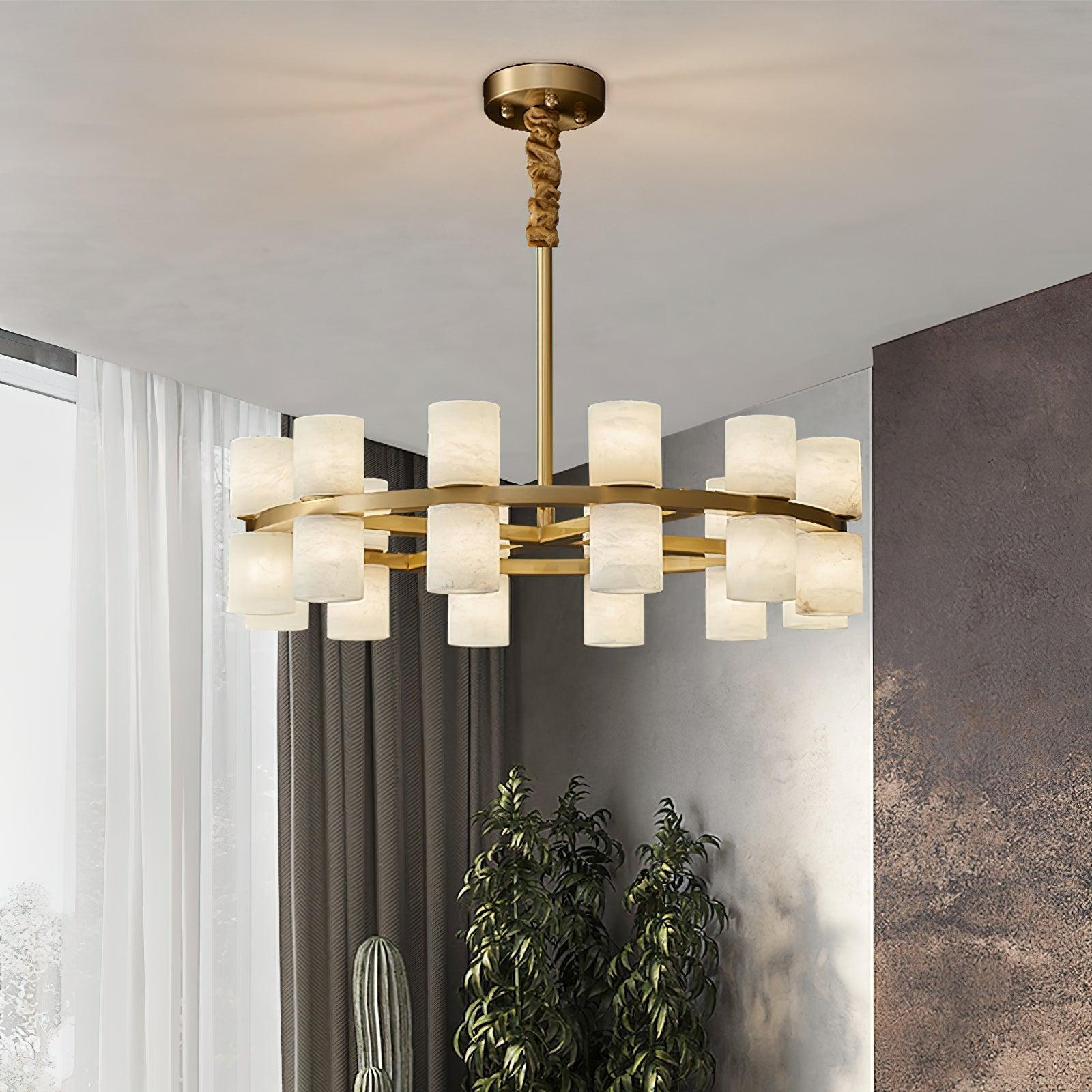 Tabitha Alabaster Chandelier - GILDLAMPS