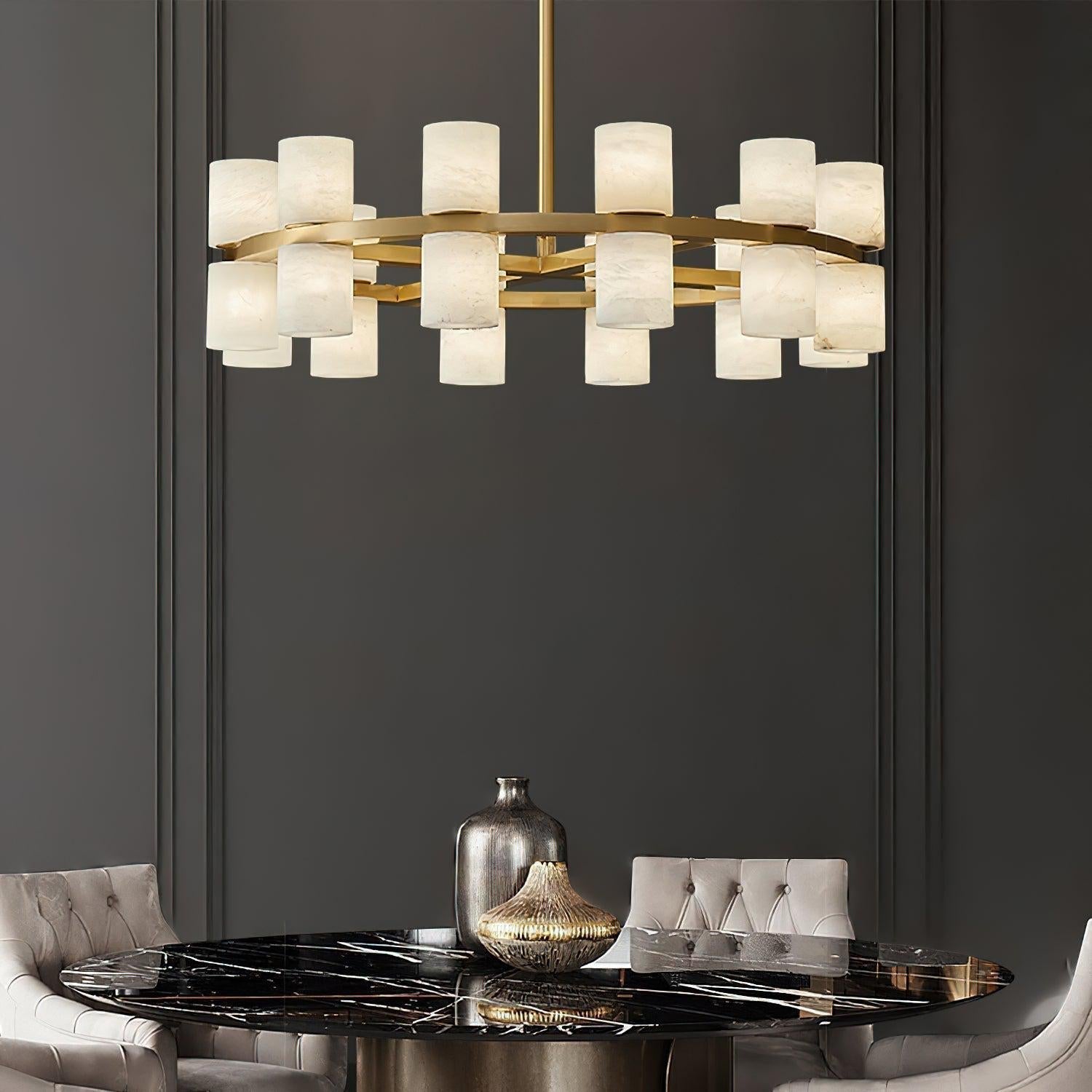 Tabitha Alabaster Chandelier - GILDLAMPS