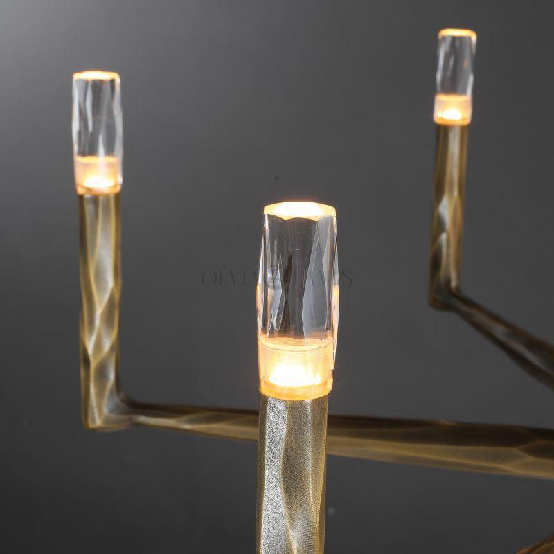 Thaddeas Forged Round Chandelier 36" 48” 60” 72” - GILDLAMPS