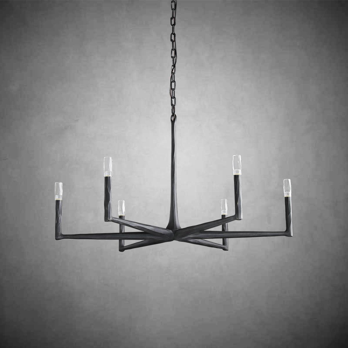 Thaddeas Forged Round Chandelier 36" 48” 60” 72” - GILDLAMPS