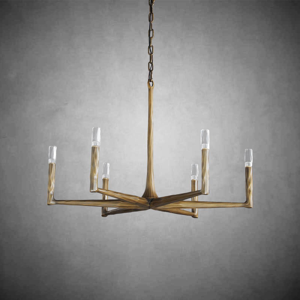 Thaddeas Forged Round Chandelier 36" 48” 60” 72” - GILDLAMPS