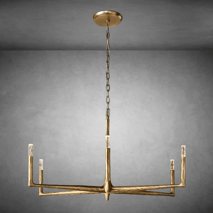 Thaddeas Forged Round Chandelier 36" 48” 60” 72” - GILDLAMPS