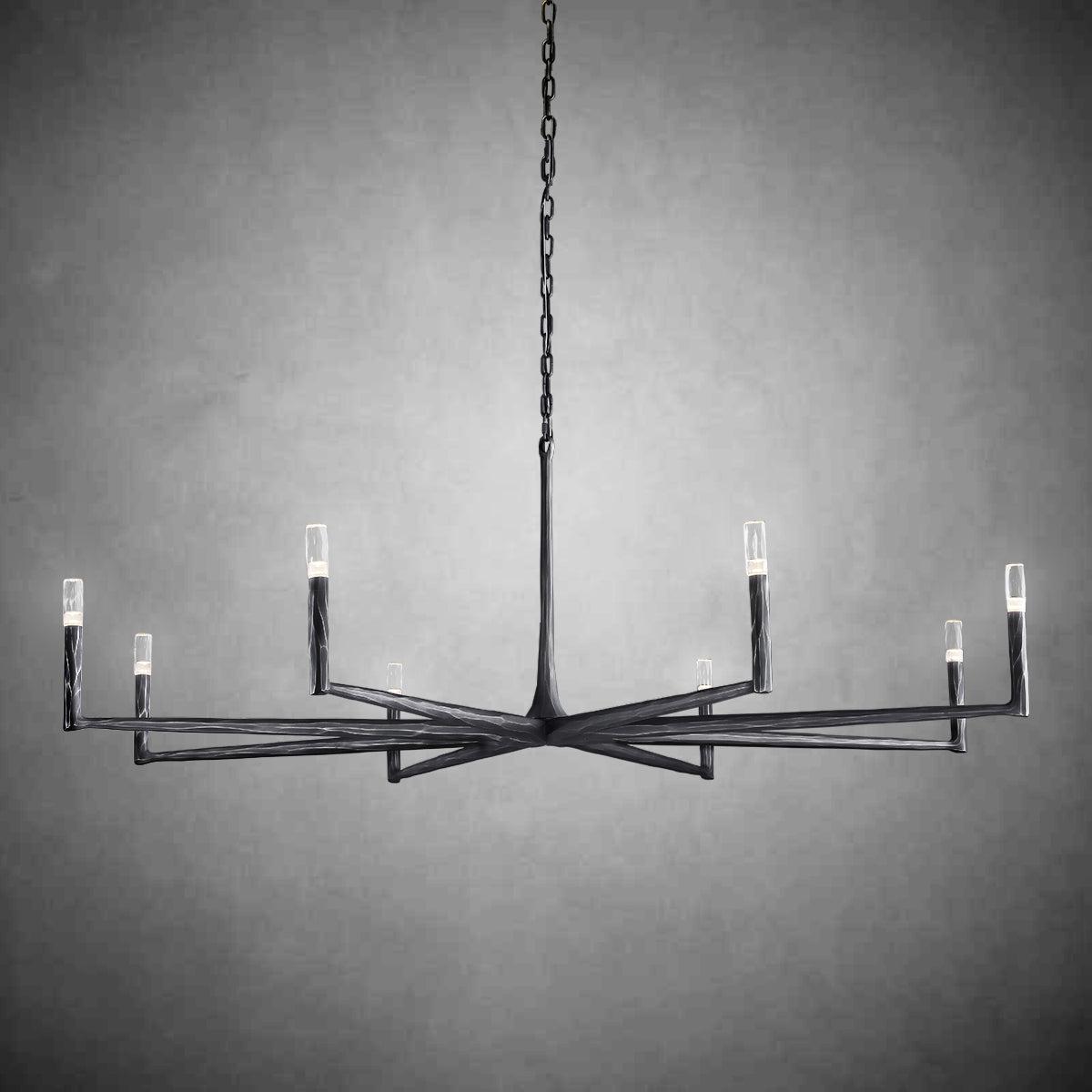 Thaddeas Forged Round Chandelier 36" 48” 60” 72” - GILDLAMPS