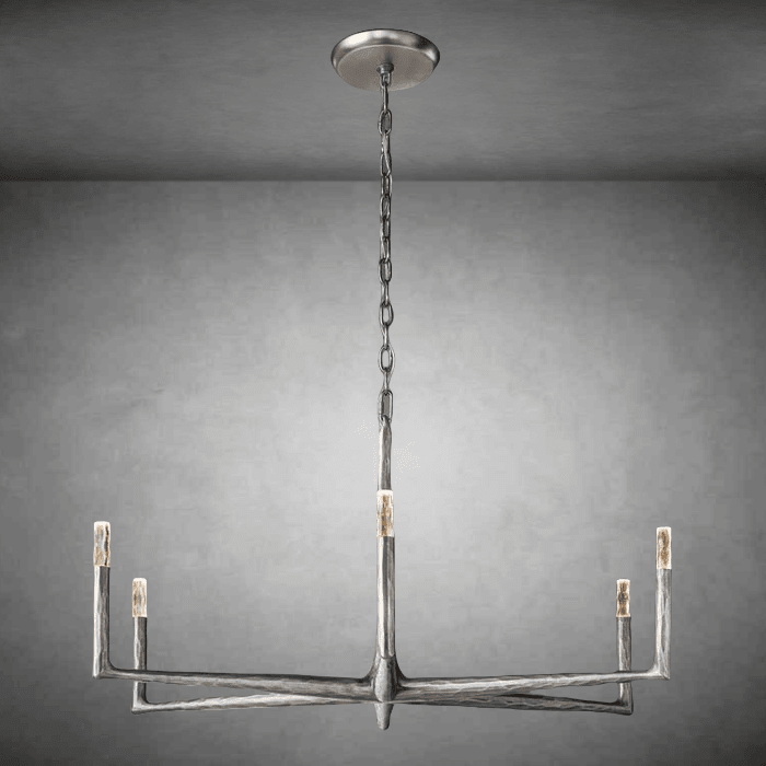 Thaddeas Forged Round Chandelier 36" 48” 60” 72” - GILDLAMPS